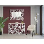 Spisestuestol i træ med sæde beklædt i stof - Latina Viadurini