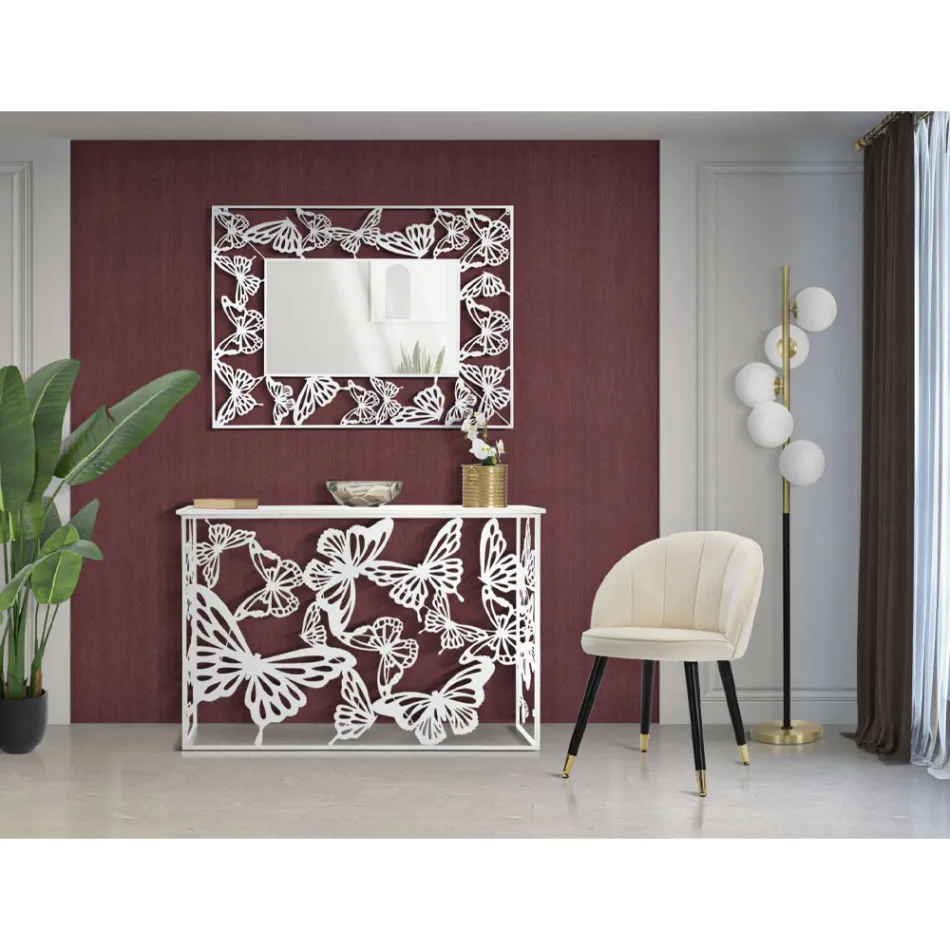 Spisestuestol i træ med sæde beklædt i stof - Latina Viadurini