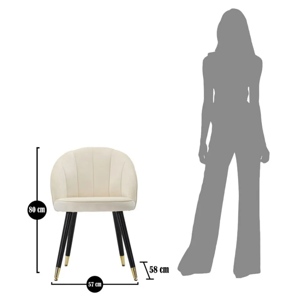 Spisestuestol i træ med sæde beklædt i stof - Latina Viadurini