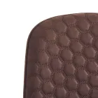 Spisestuestol i mikrofiber og mat sort metal 4 stykker - Jake Viadurini