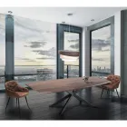 Spisestuestol i Aged Effect Læder 2 stk - Garbina Viadurini