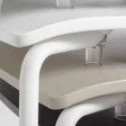 Spisestolstol i polypropylen med metalbase, 4 stykker - Alina Viadurini