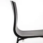 Spisestolstol i polypropylen med metalbase, 4 stykker - Alina Viadurini