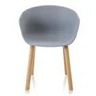 Spisestuestol i polypropylen og metal 4 stk - Severina Viadurini