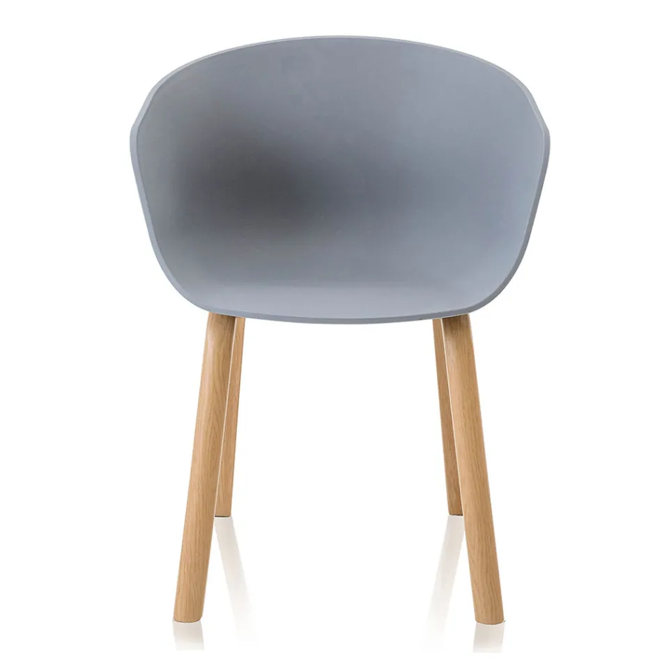 Spisestuestol i polypropylen og metal 4 stk - Severina Viadurini