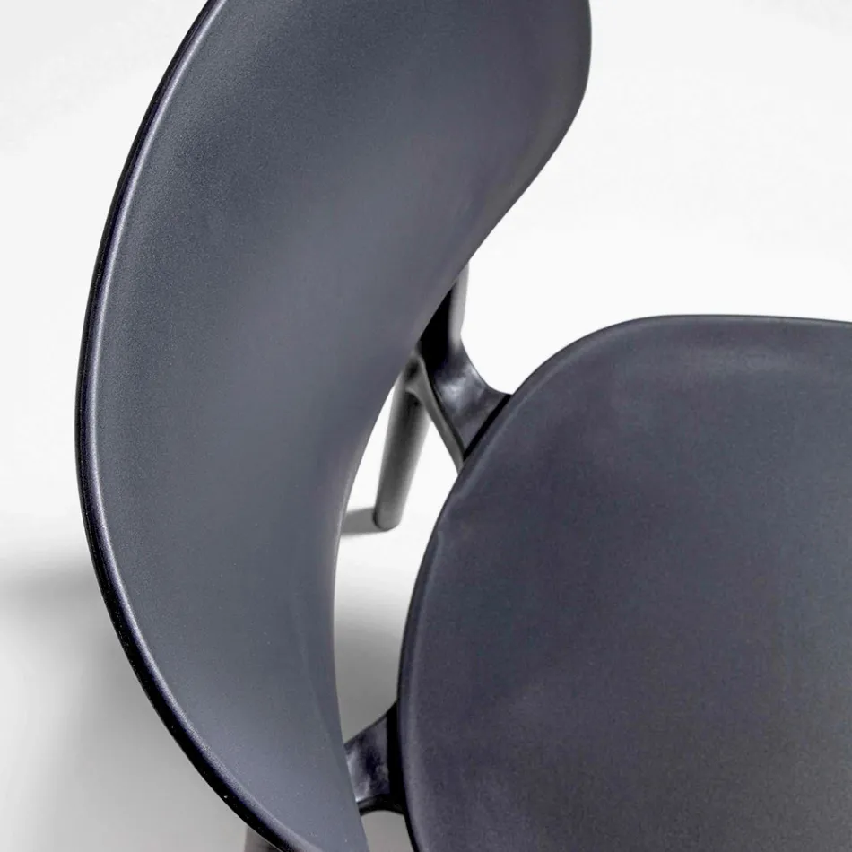 Stabelbar spisestol af polypropylen, 4 stykker - Zagreb Viadurini