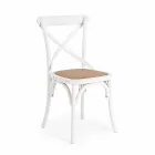 Spisestuestol i rotting og træ Klassisk Design Homemotion - Meridia Viadurini