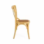 Spisestuestol i rotting og træ Klassisk Design Homemotion - Meridia Viadurini