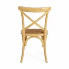 Spisestuestol i rotting og træ Klassisk Design Homemotion - Meridia Viadurini