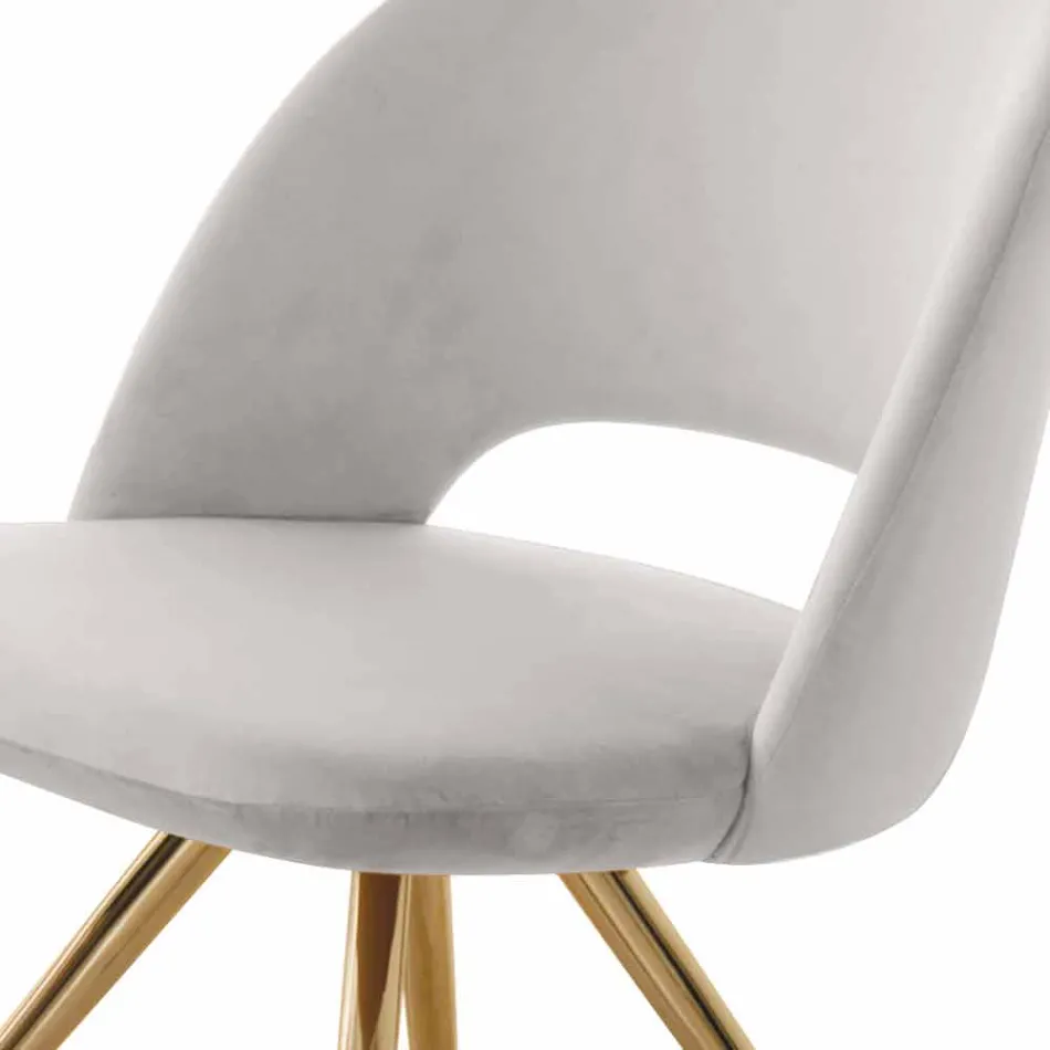 Stof spisestue med guldben fremstillet i Italien - Marchesi Viadurini