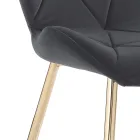 Spisestuestol i stof og gyldent metal 4 stykker - Smeralda Viadurini