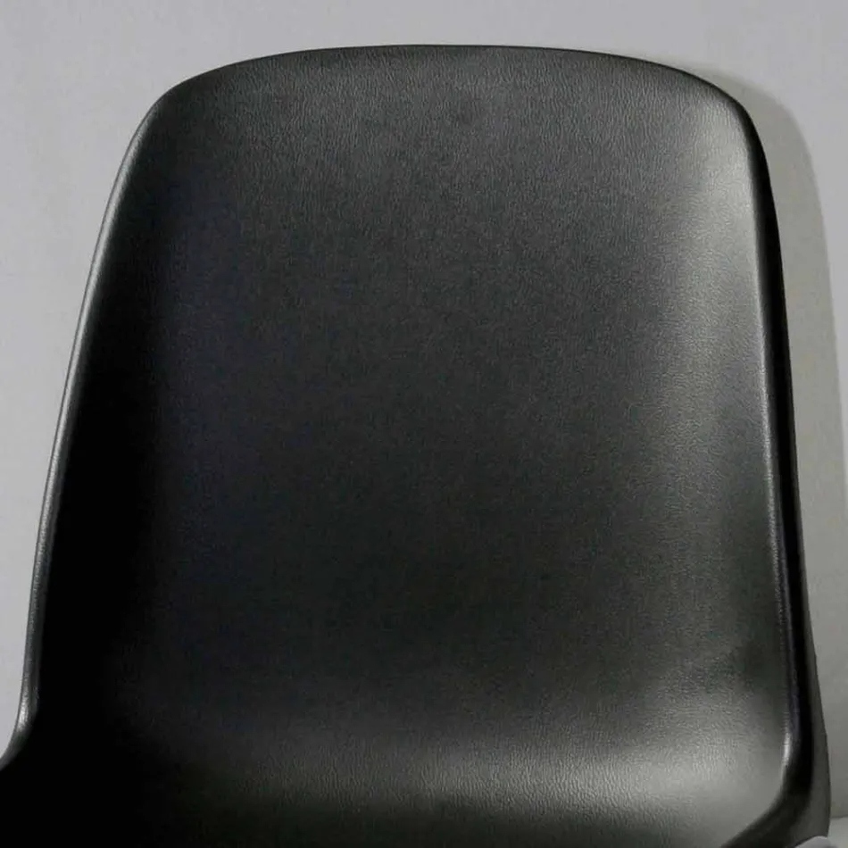 Moderne stol til mødelokale eller konferencelokale i metal og sort ABS - Zetica Viadurini