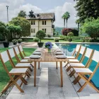 Udendørs klapstol i akacietræ og tekstilen - perfekt Viadurini