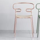 Ædle stabelbar stol i metal og aske Fremstillet i Italien, 2 stykker - Trosa Viadurini