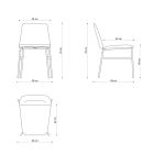Ædelstolsstol med metalbase Fremstillet i Italien, 2 stykker - Molde Viadurini