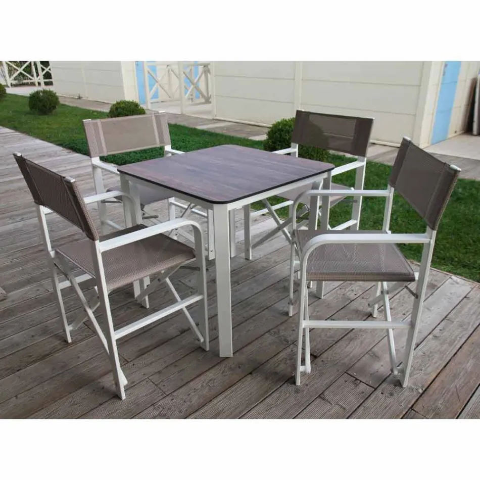 Sammenklappelig direktørstol i lærred Fremstillet i Italien, 2 stykker - Susy Viadurini