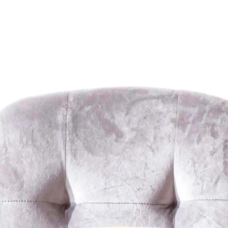 Pletbestandig polstret spisestol i fløjl, 4 stykker - Kylie Viadurini