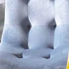 Pletbestandig polstret spisestol i fløjl, 4 stykker - Kylie Viadurini