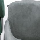 Stol betrukket med fløjl med base i sortmalet metal, 2 stykker - Havana Viadurini