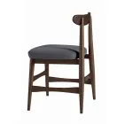 Polstret spisestuestol i massivt træ lavet i Italien - Salicornia Viadurini