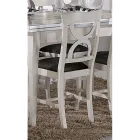 Spisestuestol i træ og stof Klassisk stil lavet i Italien - Helisa Viadurini