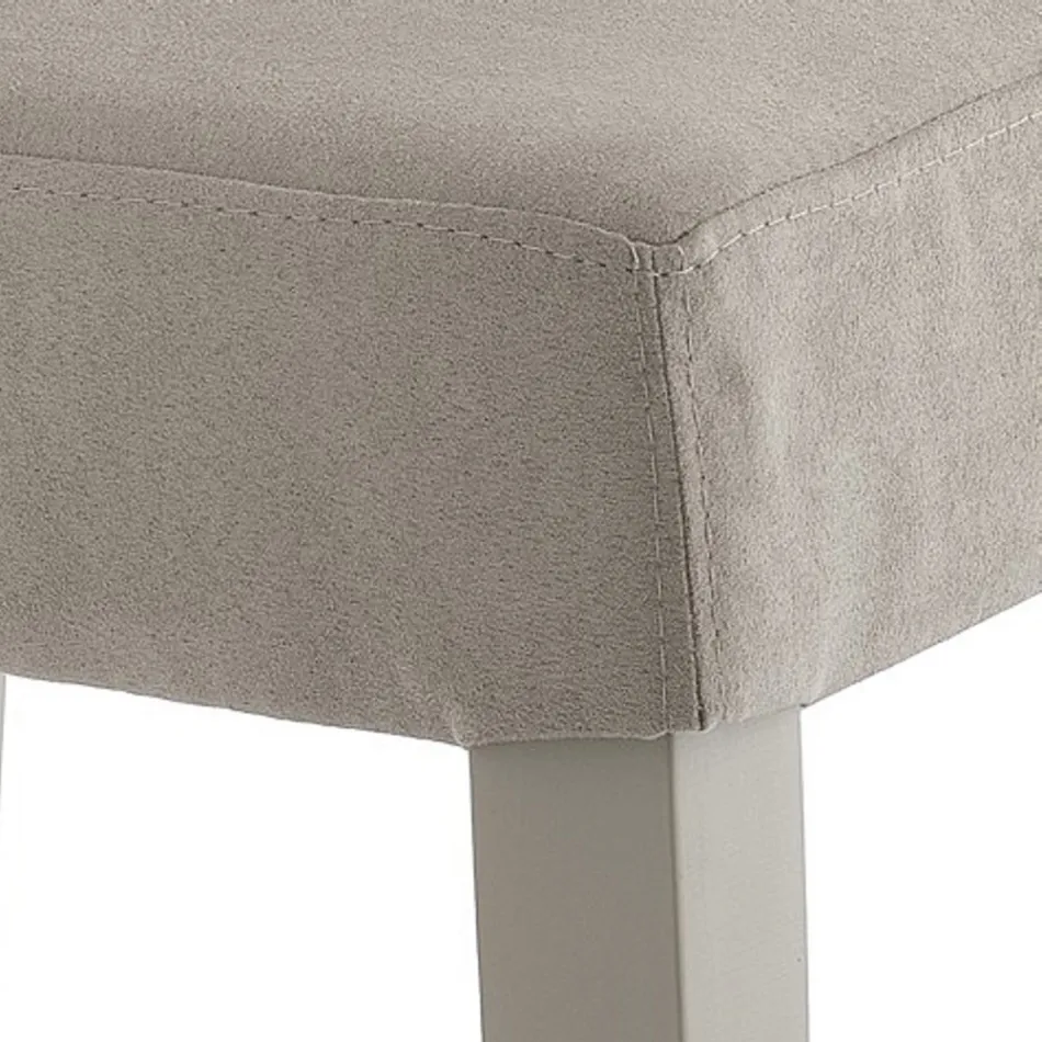 Spisestuestol i mikrofiber og træ Made in Italy 2 stk - Simonella Viadurini