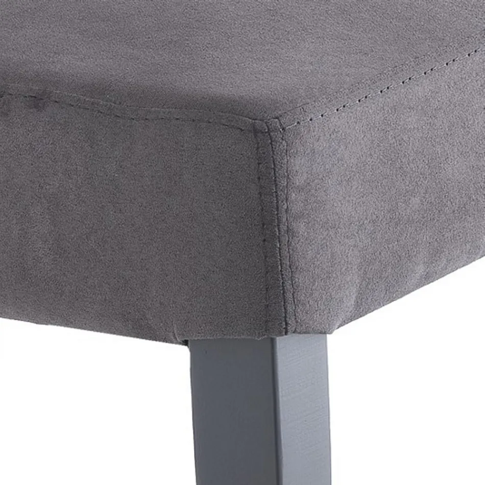 Spisestuestol i mikrofiber og træ Made in Italy 2 stk - Simonella Viadurini