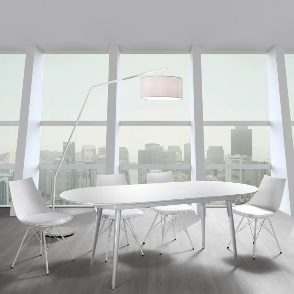 Spisestuestol i læder, polypropylen og metal 2 stk - Renella Viadurini