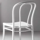 Spisestolstol i polypropylen, der kan stables op til 10 enheder, 4 stykker - Gaya Viadurini