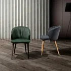 Spisestuestol i elegant moderne designstof - Reginaldo Viadurini