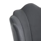 Spisestuestol i stof og metal guldfinish 4 stykker - raffineret Viadurini