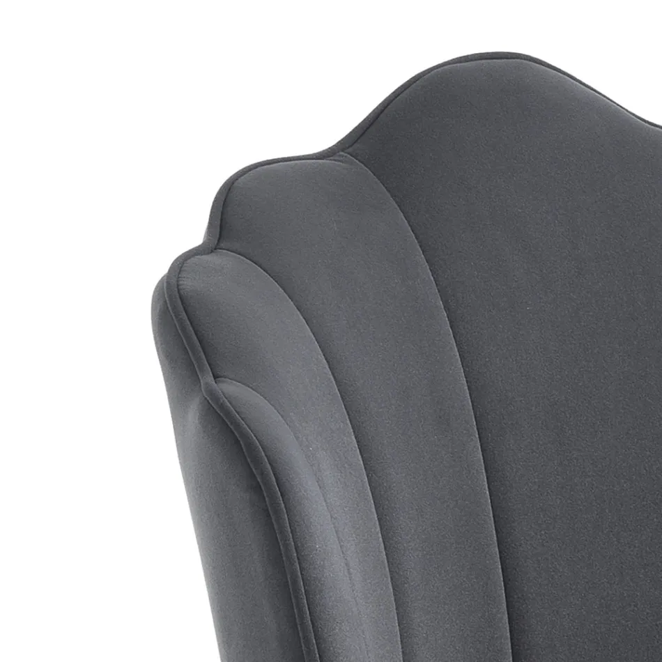 Spisestuestol i stof og metal guldfinish 4 stykker - raffineret Viadurini