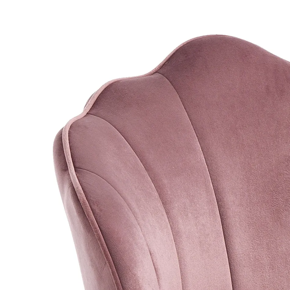 Spisestuestol i stof og metal guldfinish 4 stykker - raffineret Viadurini