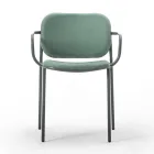 Spisestuestol i stof og metal Made in Italy 2 stk - Sangria Viadurini