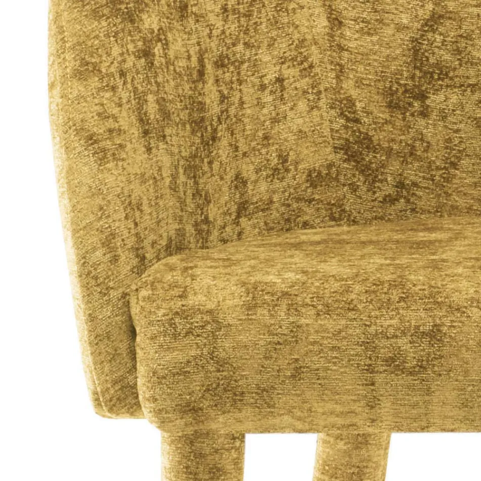 Spisestuestol betrukket med stof Made in Italy 4 stykker - Tagata Viadurini