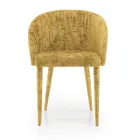 Spisestuestol betrukket med stof Made in Italy 4 stykker - Tagata Viadurini