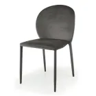 Spisestuestol betrukket med fløjl Made in Italy 4 stk - Victory Viadurini