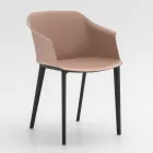 Stuestol i farvet polypropylen Fremstillet i Italien, 4 stk - Marbella Viadurini