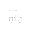 Stuestol i stof med formet og polstret sæde 4 stk - Isaak Viadurini