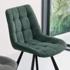 Stuestol i 4-delt ternet mønstret polstret stof - Raggia Viadurini