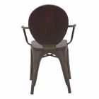 Industriel stil stol i moderne design i jern og træ, 2 stykker - Delia Viadurini