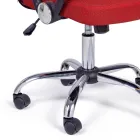 Kontorstol med armlæn i stål og farvet polyester - Barberina Viadurini