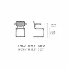 Halm kontorstol med stål og trækonstruktion fremstillet i Italien - Baviera Viadurini