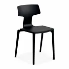 Udendørs stabelbare polypropylenstole fremstillet i Italien, 4 stykker - Claribel Viadurini