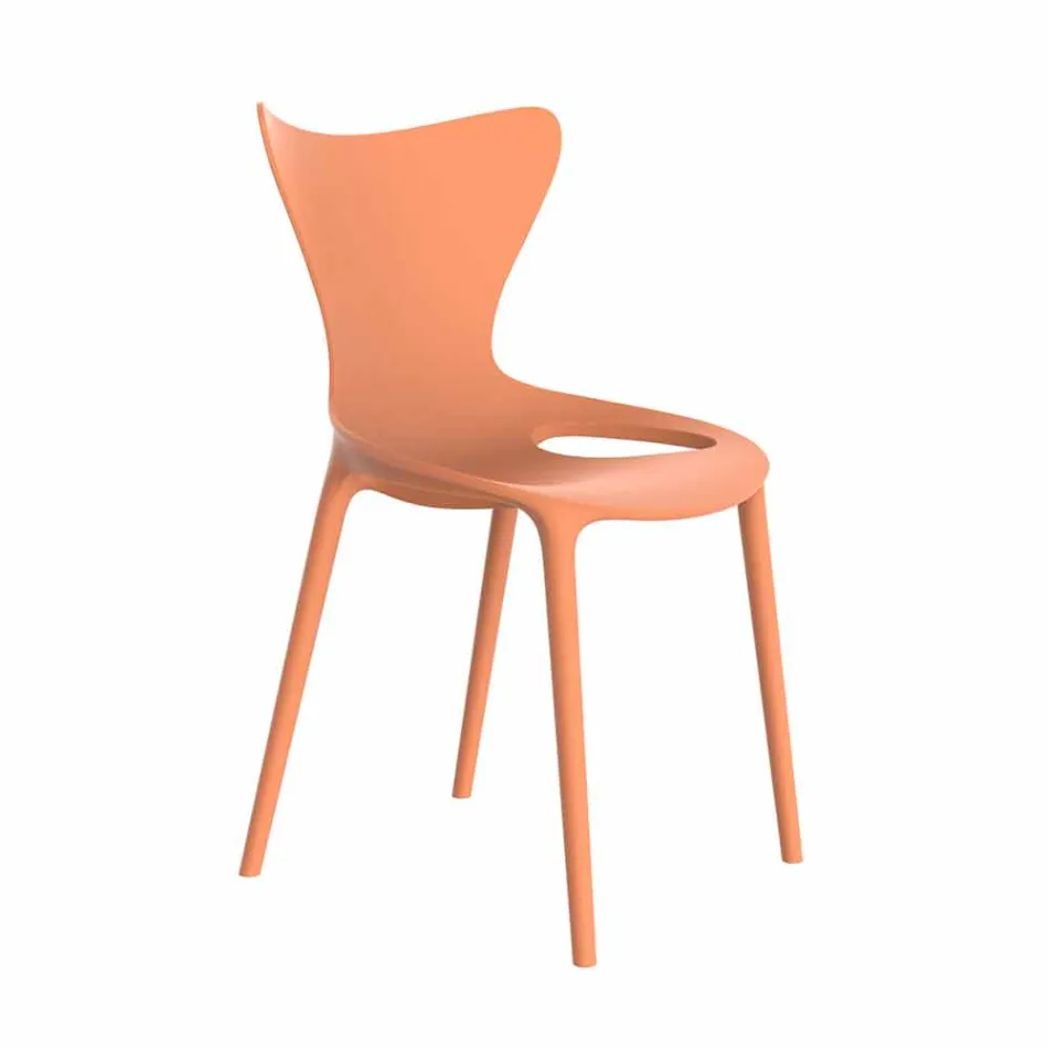 Stabelbare design havestole i polypropylen 4 stykker - kærlighed af Vondom Viadurini