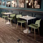 Fremstillet i Italien Træ- og polypropylen-spisestole, 2 stk. - kløver Viadurini