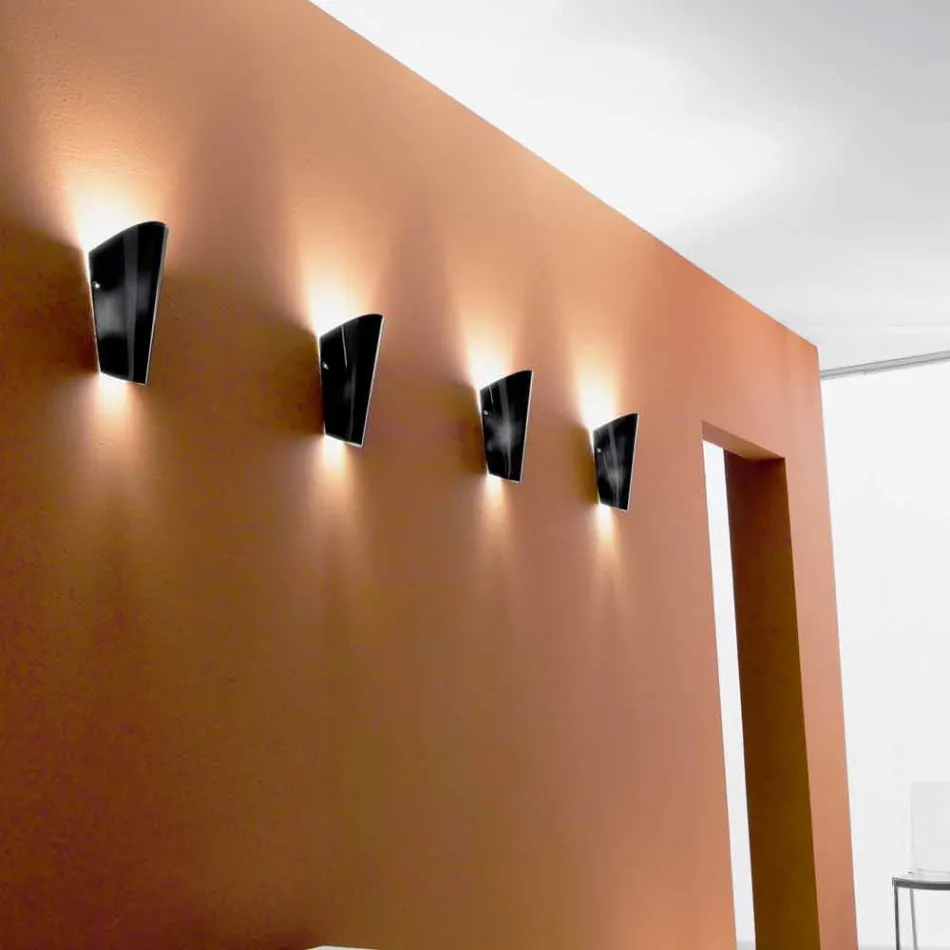 Selene Bloom applique glas håndlavet i Italien 12x11 H 28 cm Viadurini