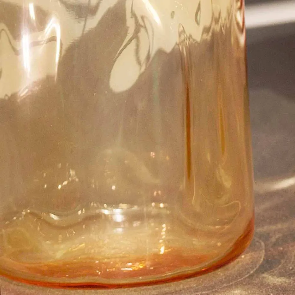 Selene Bossa Nova bordlampe Ø10 H 26cm i rav blæst glas Viadurini