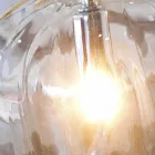 Selene Bossa Nova bordlampe Ø15 H 21cm i rav blæst glas Viadurini