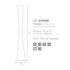 Selene Timeglas blæst glas standerlampe H175cm Ø36 Viadurini